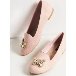 Różowe Lordsy Gold Butterfly. Różowe lordsy damskie Multu, bez obcasa. Za 29,99 zł.