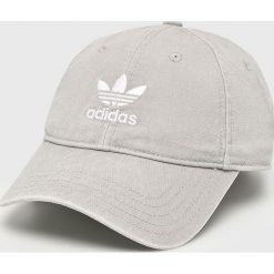 Adidas Originals - Czapka. Szare czapki damskie marki adidas Originals, z bawełny. Za 89,90 zł.