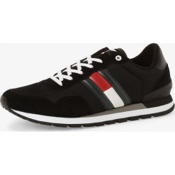 Tommy Jeans - Tenisówki męskie z dodatkiem skóry, czarny. Czarne trampki męskie Tommy Jeans, bez wzorów, z jeansu, klasyczne, bez zapięcia. Za 399,95 zł.