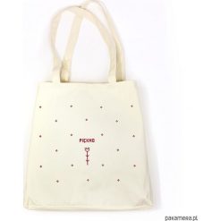 Torebki klasyczne damskie: TORBA XL | PIĘKNO | Bawełniana na ramię