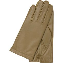 Skórzane rękawiczki w kolorze khaki. Brązowe rękawiczki damskie Gretchen, z wełny. W wyprzedaży za 154,95 zł.