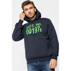 Bluza Diesel S-Girk 00SAUN 0IAJH. Niebieskie bluzy męskie Diesel, s, bez wzorów, z bawełny, bez kołnierzyka, bez rękawów, bez kaptura. W wyprzedaży za 369,00 zł.
