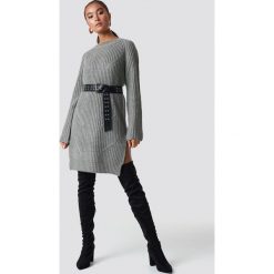 Gestuz Długi sweter Juliett - Grey. Szare swetry klasyczne damskie Gestuz, z dzianiny, z okrągłym kołnierzem. Za 566,95 zł.