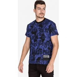 Versace Jeans Couture Koszulka Niebieski. Niebieskie podkoszulki męskie Versace Jeans Couture, m, bez wzorów, z elastanu, bez kołnierzyka, krótkie. Za 790,95 zł.