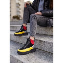Żółte Sneakersy Alternatywka. Czarne sneakersy damskie Born2be. Za 189,99 zł.