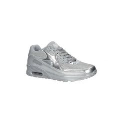 Buty Casu Srebrne buty sportowe błyszczące sznurowane DN7-19. Szare buty sportowe damskie Casu. Za 49,99 zł.