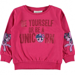 Bluza "Amina" w kolorze różowym. Czerwone bluzy dziewczęce Name it Kids, z bawełny. W wyprzedaży za 62,95 zł.