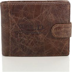 Skórzany portfel męski Wild things Only Brąz. Czarne portfele męskie marki Wild, ze skóry. Za 59,90 zł.