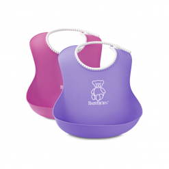 Śliniaki: BABYBJORN – 2 śliniaki – różowy / fioletowy