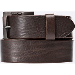 Wrangler - Pasek. Pomarańczowe paski męskie Wrangler, w paski, ze skóry. Za 159,90 zł.