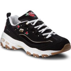 Sneakersy SKECHERS - Rose Blooms 13084/BKW Black/White. Czarne półbuty damskie Skechers, ze skóry. W wyprzedaży za 239,00 zł.