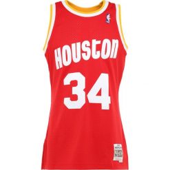Mitchell & Ness NBA HOUSTON ROCKETS HAKEEM OLAJUWON SWINGMAN Koszulka sportowa red/white. Czerwone koszulki sportowe męskie marki Mitchell & Ness, s, z poliesteru. Za 379,00 zł.
