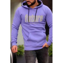 Bluza męska BERTRAM PURPLE. Fioletowe bluzy męskie Bluza męska BERTRAM PURPLE, s, bez wzorów, z kapturem, bez rękawów, z kapturem. W wyprzedaży za 119,00 zł.