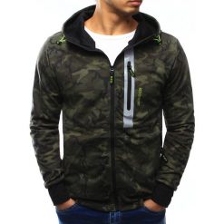 Bluzy męskie: Bluza męska rozpinana woodland camo (bx3077)