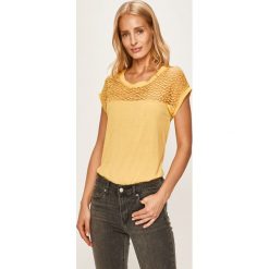 Jacqueline de Yong - T-shirt. Czarne bluzki damskie Jacqueline de Yong, s, bez wzorów, z elastanu, z okrągłym kołnierzem. Za 59,90 zł.