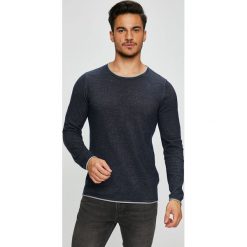 Selected - Sweter. Czarne swetry klasyczne męskie Selected, l, z bawełny, z okrągłym kołnierzem. W wyprzedaży za 99,90 zł.