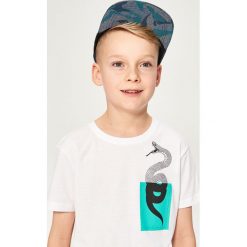 T-shirt z nadrukiem - Biały. Białe t-shirty damskie Reserved, s, z nadrukiem, bez kołnierzyka. Za 29,99 zł.