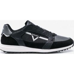 Diesel - Buty. Czarne buty sportowe męskie marki Diesel, ze skóry, na sznurówki. W wyprzedaży za 359,90 zł.