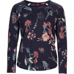 Koszulka piżamowa "Flower Dreams" w kolorze granatowym ze wzorem. Niebieskie koszule nocne damskie marki LASCANA. W wyprzedaży za 58,95 zł.