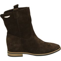 Botki - 2593B BRON 88. Brązowe botki damskie na zamek Venezia, ze skóry. Za 269,00 zł.