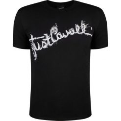 Just Cavalli T-shirt. T-shirty męskie Roberto Cavalli, bez wzorów, z bawełny, z okrągłym kołnierzem. Za 219,00 zł.
