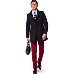 Płaszcz Czarny Andro. Czarne płaszcze męskie marki LANCERTO, na zimę, m, bez wzorów, z bawełny, eleganckie, bez kaptura. W wyprzedaży za 499,90 zł.