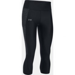 Legginsy sportowe damskie: Under Armour Legginsy damskie Fly-By Printed Capri czarno-szare r. XS (1297934-012)