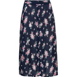 Spódnica midi z guzikami powleczonymi materiałem bonprix ciemnoniebieski w kwiaty. Niebieskie spódniczki damskie bonprix, w kwiaty, midi. Za 99,99 zł.
