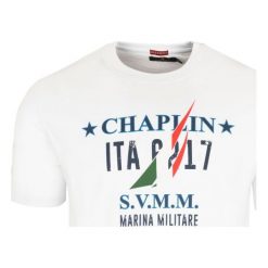 T- shirt Marina Militare. Białe koszulki męskie xl, bez wzorów, marine, z włoskim kołnierzykiem. Za 209,00 zł.