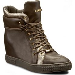 Sneakersy CARINII - B3733/N I45-I43-PSK-B88. Zielone półbuty damskie Carinii, ze skóry. W wyprzedaży za 229,00 zł.