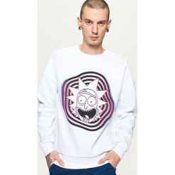 Bluzy męskie: Bluza z nadrukiem rick and morty – Biały