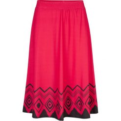 Spódnica midi bonprix czerwony z nadrukiem. Czerwone spódniczki damskie bonprix, z nadrukiem, midi. Za 37,99 zł.