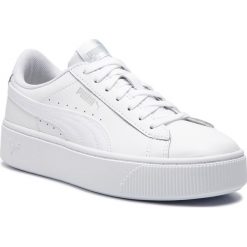 Sneakersy PUMA - Vikky Stacked L 369143 02 Puma White/Puma White. Białe półbuty damskie Puma, ze skóry ekologicznej. Za 289,99 zł.