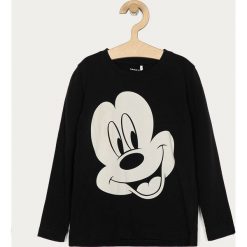 Name it - Longsleeve dziecięcy 80-110 cm. Niebieskie bluzki dziewczęce Name it, z nadrukiem, z bawełny, z okrągłym kołnierzem, z długim rękawem, długie, bez kaptura. Za 49,90 zł.