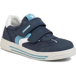 Sneakersy PRIMIGI - 5377033 S Azzu. Niebieskie trampki chłopięce Primigi, bez wzorów, ze skóry ekologicznej, na rzepy. Za 279,00 zł.