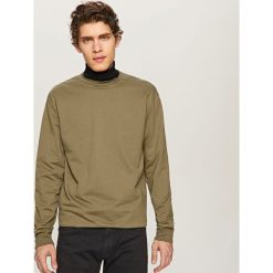 Bluzy męskie: Gładka bluza basic - Zielony