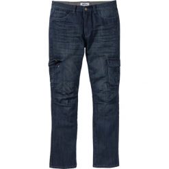 Jeansy męskie regular: Dżinsy bojówki Regular Fit Straight bonprix ciemnoniebieski