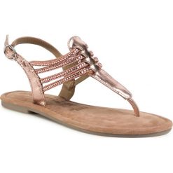 Sandały TAMARIS - 1-28151-24 Copper Glam 963. Żółte klapki damskie Tamaris, bez wzorów, ze skóry, bez obcasa, na obcasie. W wyprzedaży za 159,00 zł.