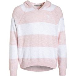Abercrombie & Fitch COZY STRIPE HOODIE Bluza z kapturem pink. Czerwone bluzy chłopięce marki Abercrombie & Fitch, z bawełny, z kapturem. Za 179,00 zł.