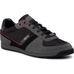 Sneakersy BOSS - Glaze 50407903 10214592 01 Open Grey 066. Czarne sneakersy męskie Boss, na co dzień, bez wzorów, z zamszu, klasyczne, bez zapięcia. Za 649,00 zł.