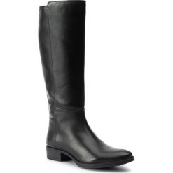 Kozaki GEOX - D Laceyin E D84BFE 05443 C9999 Black. Czarne kozaki damskie Geox, ze skóry ekologicznej, przed kolano, na wysokim obcasie, na obcasie, bez zapięcia. W wyprzedaży za 279,00 zł.