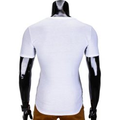 T-SHIRT MĘSKI Z NADRUKIEM S613 - BIAŁY. Białe t-shirty męskie z nadrukiem Ombre Clothing, m. Za 29,00 zł.