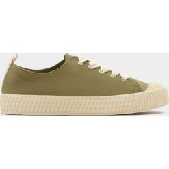 Trampki damskie slip on: Zielone tenisówki join life