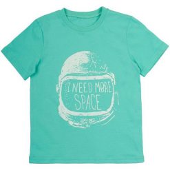 Garnamama Koszulka Chłopięca 146 Zielony. Zielone t-shirty chłopięce marki Garnamama, z napisami, z bawełny. W wyprzedaży za 22,00 zł.