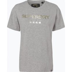Superdry - T-shirt damski, szary. Szare t-shirty damskie marki Superdry, m, z nadrukiem, z bawełny, bez kołnierzyka. Za 179,95 zł.