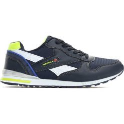 Granatowo-Zielone Buty Sportowe Mastermind. Niebieskie buciki niemowlęce chłopięce Born2be, z materiału, z okrągłym noskiem, na płaskiej podeszwie, na sznurówki. Za 79,99 zł.