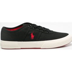 Polo Ralph Lauren - Tenisówki. Czarne trampki męskie marki Polo Ralph Lauren, z gumy. W wyprzedaży za 159,90 zł.