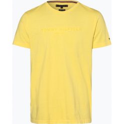 Tommy Hilfiger - T-shirt męski, żółty. Żółte t-shirty męskie TOMMY HILFIGER, m, z aplikacjami, bez kołnierzyka. Za 229,95 zł.
