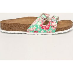 Birkenstock - Klapki Ibiza. Zielone klapki damskie Birkenstock, bez wzorów, ze skóry ekologicznej, bez obcasa, na obcasie. Za 289,90 zł.