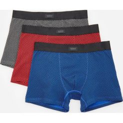 Bawełniane bokserki ze wzorem 3 pack - Niebieski. Niebieskie bokserki męskie Reserved, bez wzorów, z bawełny. Za 59,99 zł.